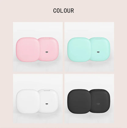 Mini Compact Foldable Pocket Hand Led Makeup Mirror With Led Light 5x/10x Magnification Rechargeable And Small