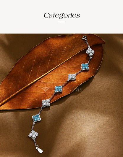 ATTAGEMS Full Moissanite Luxury Bracelet D VVS1 For Women Real S925 Sterling Silver Gold Plated Lucky Engagement Wedding Jewelry