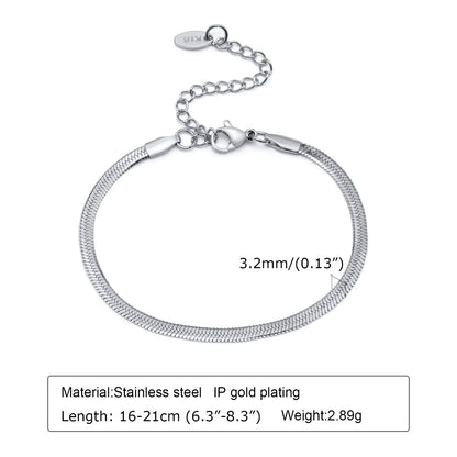 Women Chain Bracelet Silver Color, Stainless Steel Link Stackable Bracelets, Layered Fashion Accessories Gifts
