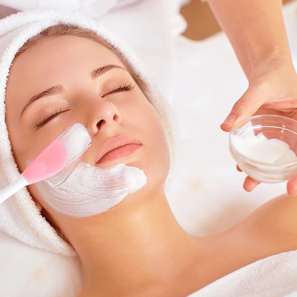 Facial Cleaning Silicone Brush Facial Mask Applicator Skincare Accessories Silicone Body Scrubbers 2in1 Spa Facial Wash Brushes