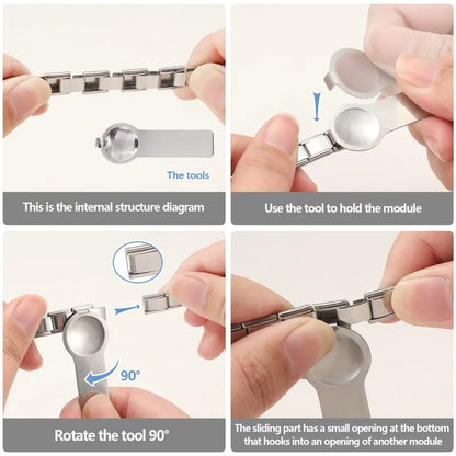 New Fashion 9mm 15 Style Italian Modular Charm Bracelet Fashionable Leisure Holiday Scenery Literary Modular Elastic Bracelet