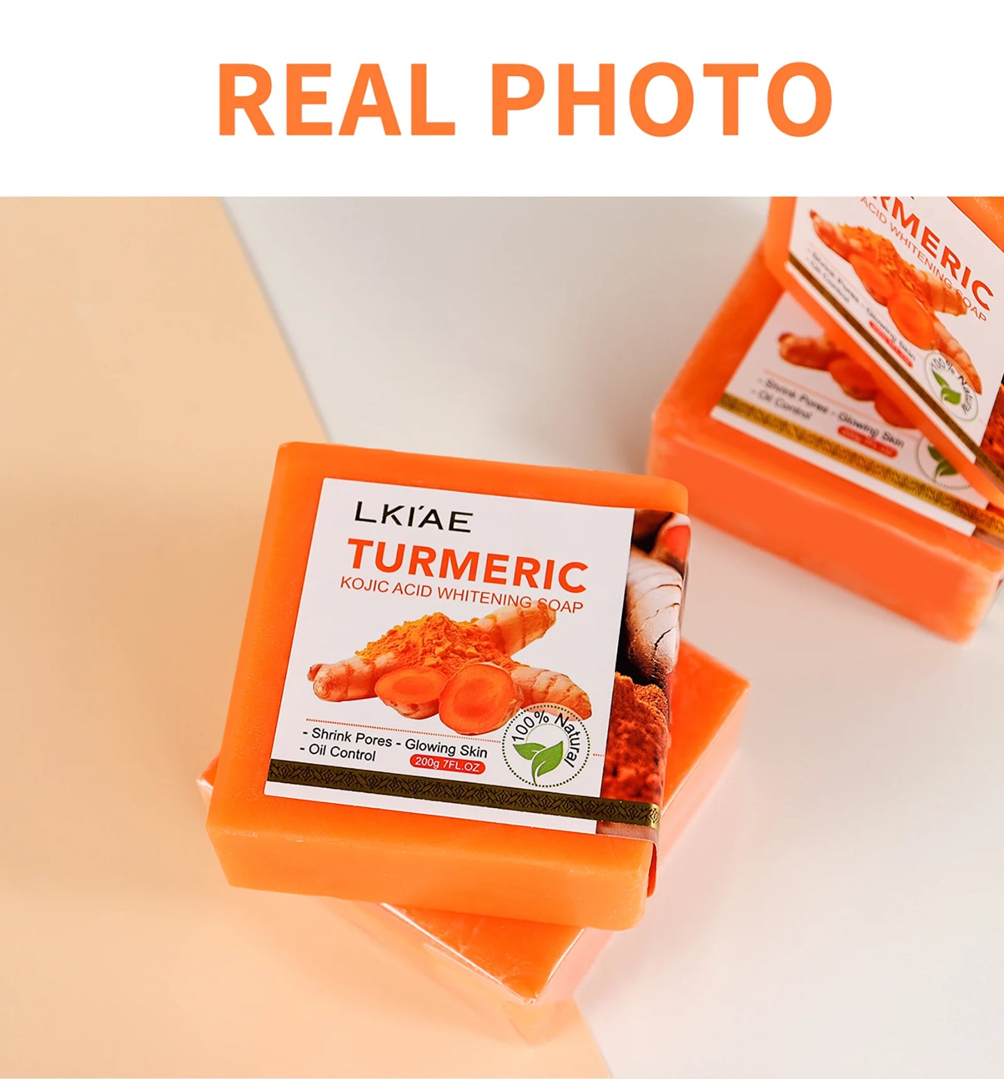 Natural Turmeric Whitening Body Wash, Deeply Clean Skin, Remove Dark Spot, Pimple, Acne, Smooth Skin, For Face & Body Soap Bar