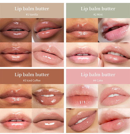 Lip Balm Set Lip Gross 4 Pack 1Kit Deep Moisturizing Lip Glaze Smoothing Color Lips Oil Long Lasting Nourishing Lips Care