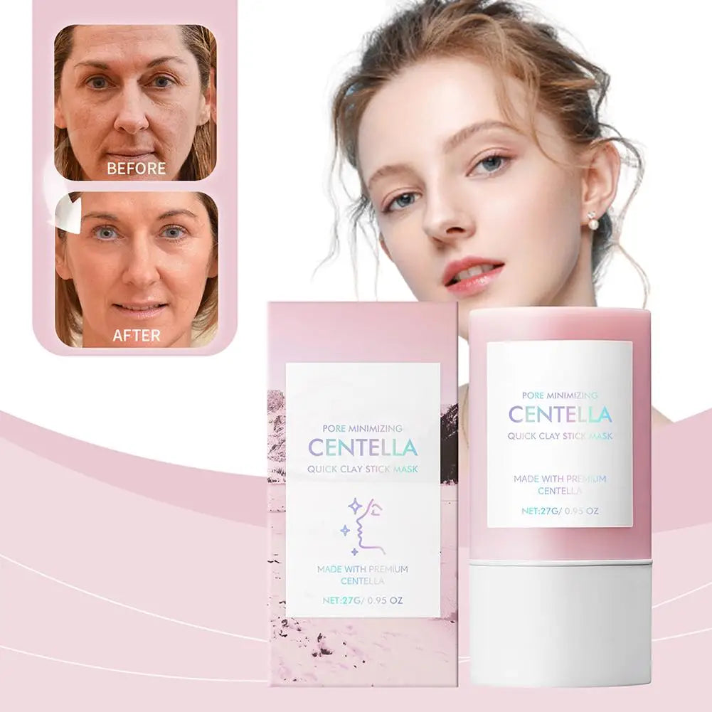 Centella Clay Stick Mask Pore Minimizing Quick Moisturizing Soothing Facial Brightening Face Mask Skin Care 27g