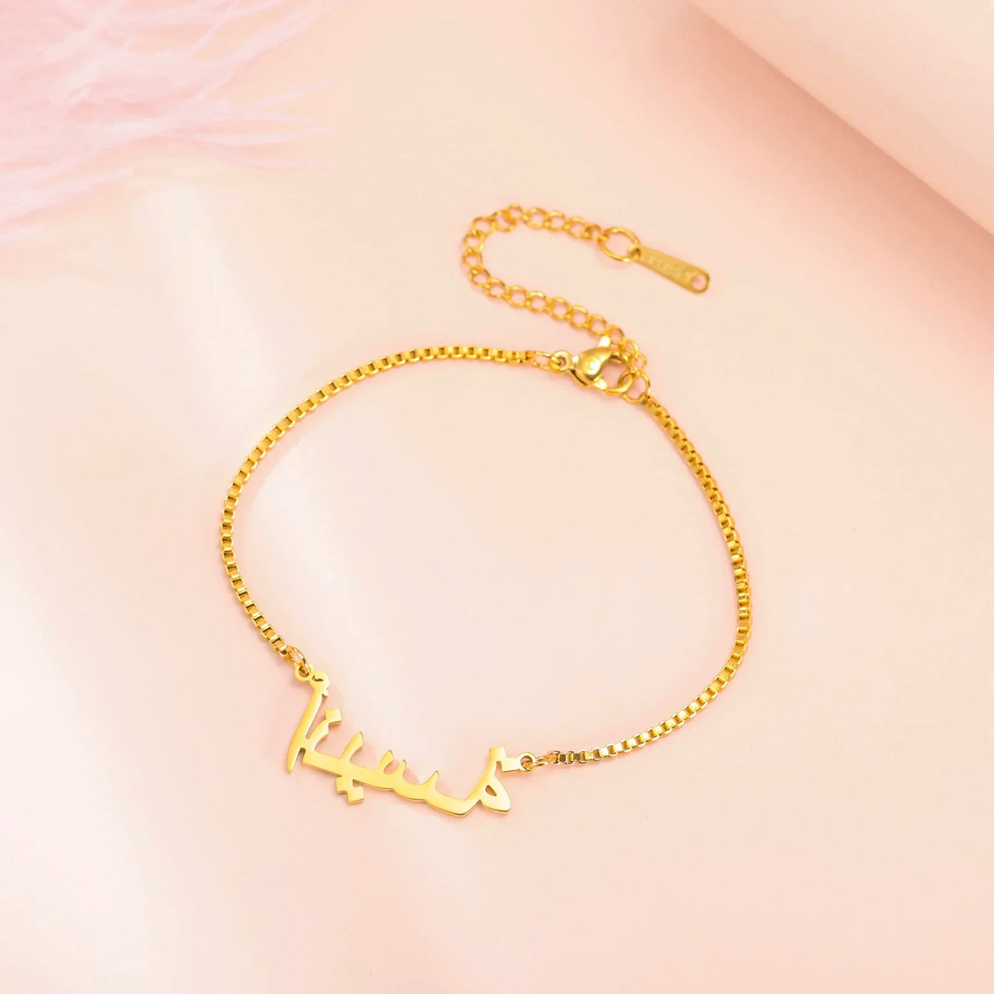 Women Girls Personalized Name Bracelet Stainless Steel Box Chain Letter Customized Charm Bracelets Unique Custom Jewelry Gift