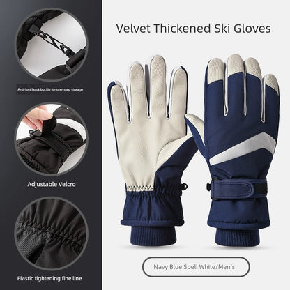Ski Gloves for Women 2025 New Arrival Winter Cycling Fleece-lined Thickened Windproof Coldproof Warm Gloves Touch Screen Men