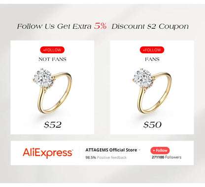 ATTAGEMS Full Moissanite Luxury Bracelet D VVS1 For Women Real S925 Sterling Silver Gold Plated Lucky Engagement Wedding Jewelry