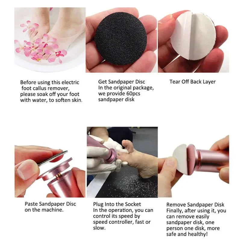 Professional Electric Foot File Grinder Callus Remover Foot Grinder Foot Dead Skin Remover