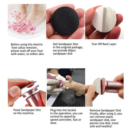 Professional Electric Foot File Grinder Callus Remover Foot Grinder Foot Dead Skin Remover