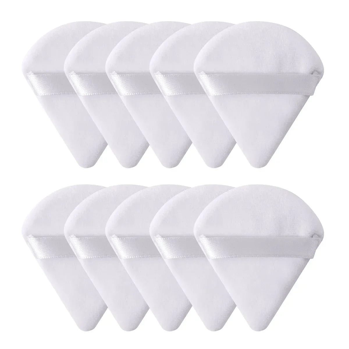 10/20Pcs Triangle Velvet Powder Puff Pizza Flours Mini Face Makeup Sponge Cosmetics Washable Lightweight Makeup Tool