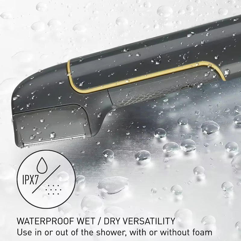 Portable Multifunctional Interchangeable Combs Shaver Body Hair Trimmer Electric Straight Razor