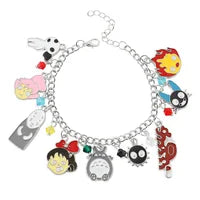 Disney Marvel Movie Peripheral Jewelry Winnie the Pooh Bear The Little Mermaid Moana Stitch Charm Bracelets For Women Girl Gift