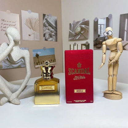 Scandal Men's Eau De Parfum Long Lasting Woody Fragrance with Vetiver Tonka Leather&Sandalwood for Elegant Appeal Parfums Homme