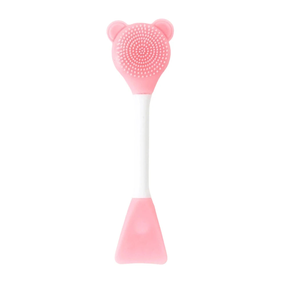 Facial Cleaning Silicone Brush Facial Mask Applicator Skincare Accessories Silicone Body Scrubbers 2in1 Spa Facial Wash Brushes