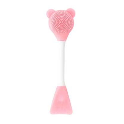 Facial Cleaning Silicone Brush Facial Mask Applicator Skincare Accessories Silicone Body Scrubbers 2in1 Spa Facial Wash Brushes