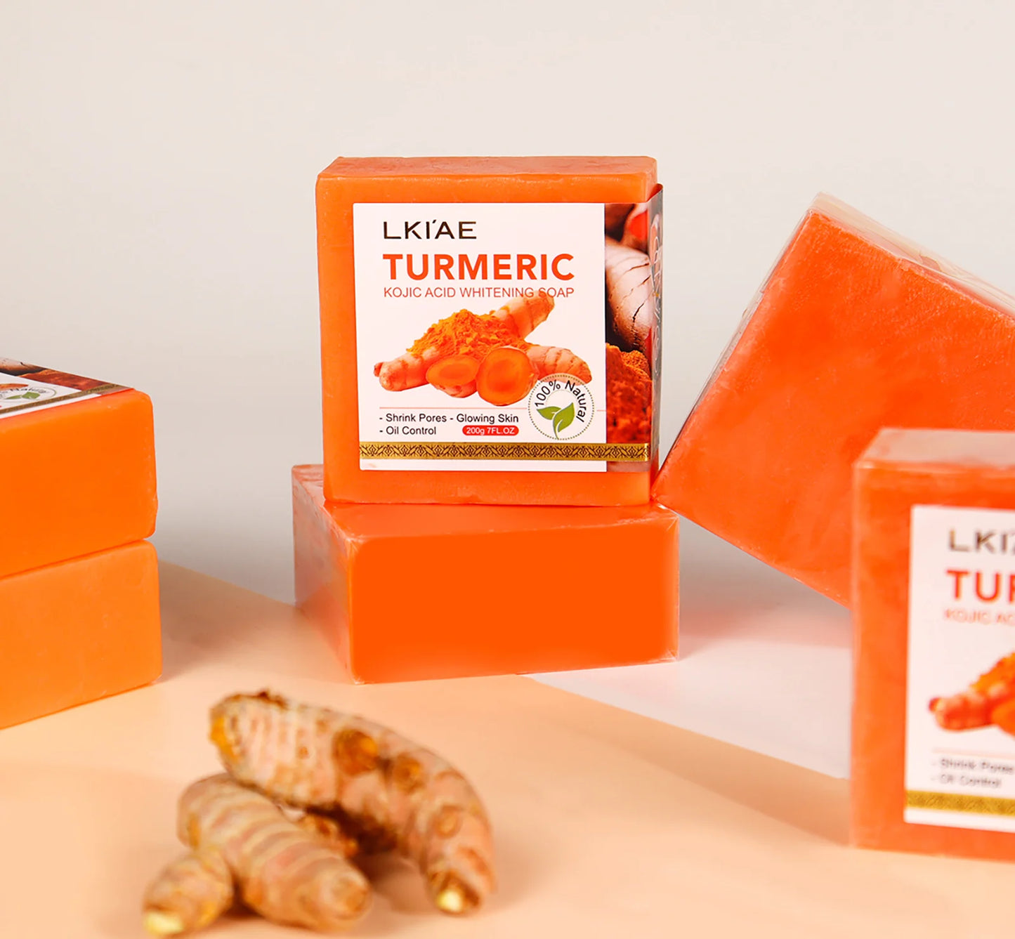 Natural Turmeric Whitening Body Wash, Deeply Clean Skin, Remove Dark Spot, Pimple, Acne, Smooth Skin, For Face & Body Soap Bar