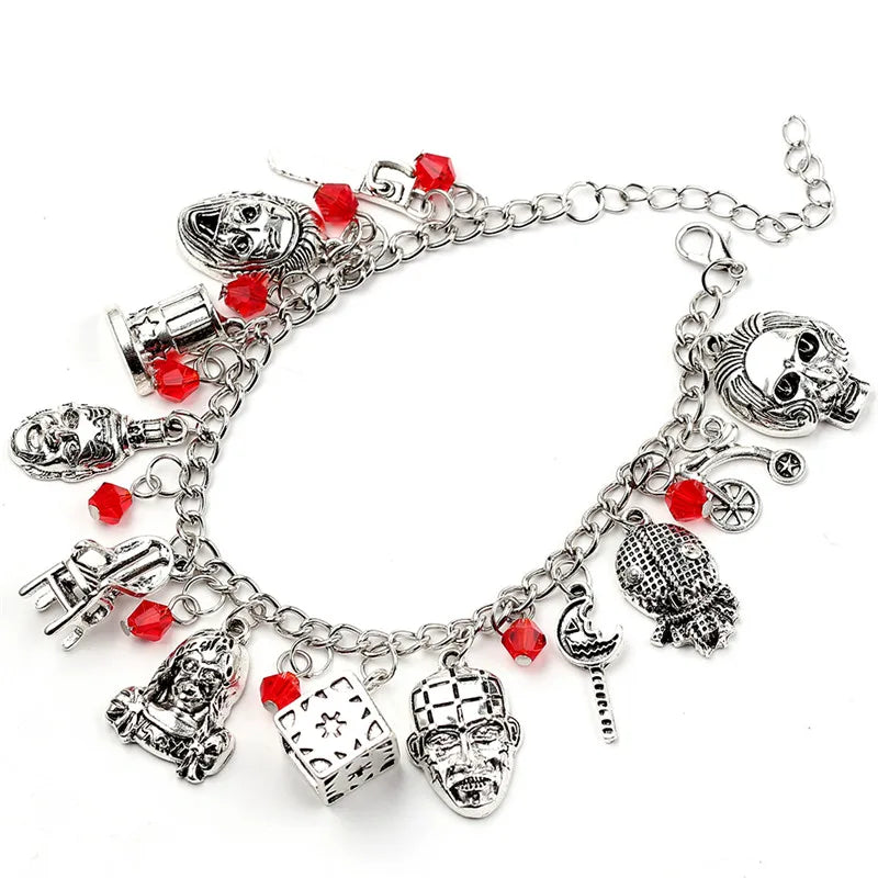 Disney Marvel Movie Peripheral Jewelry Winnie the Pooh Bear The Little Mermaid Moana Stitch Charm Bracelets For Women Girl Gift