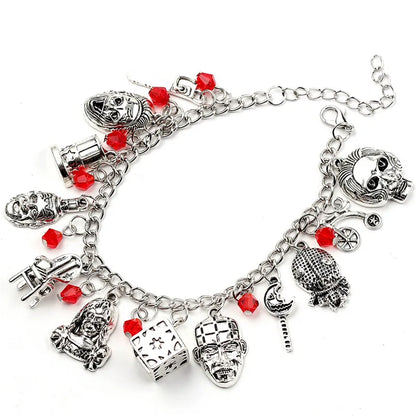Disney Marvel Movie Peripheral Jewelry Winnie the Pooh Bear The Little Mermaid Moana Stitch Charm Bracelets For Women Girl Gift