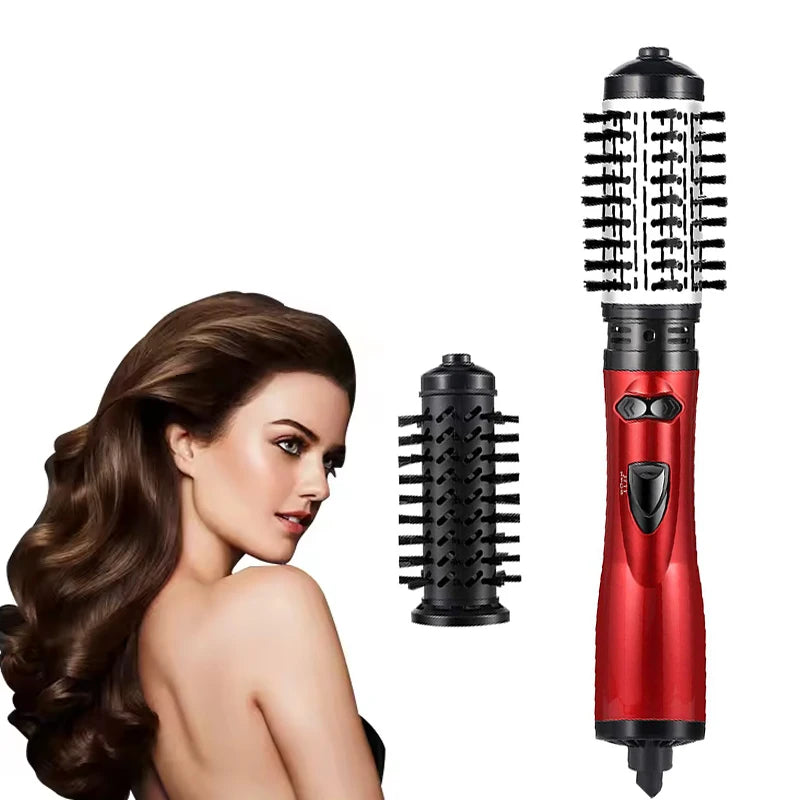 Hair Curler Straightening Brush Ceramic Tourmaline Multi Styler Rotating Hair Dryer With 5 Heat Adjustments for Dry Hair