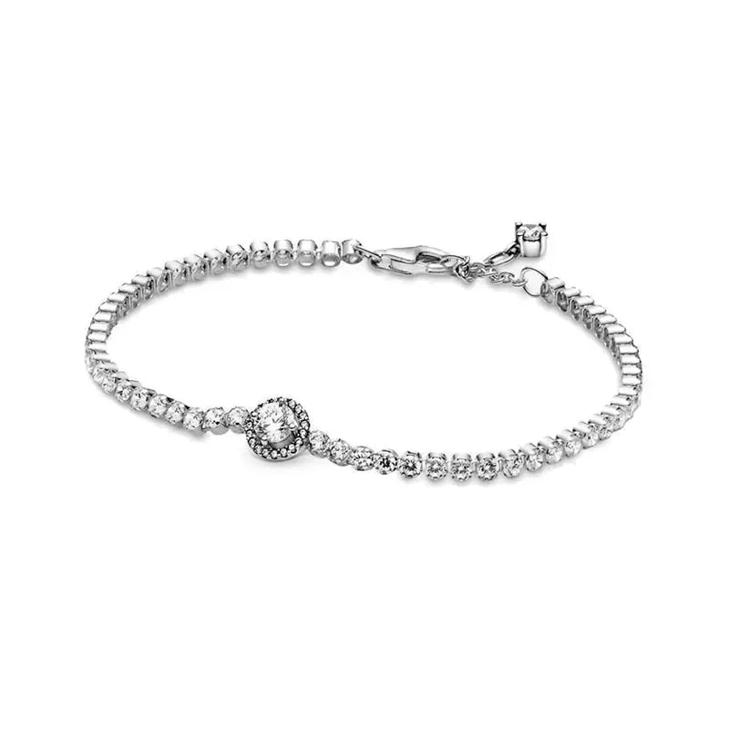 Hot selling 925 Sterling Silver Exquisite Stars Heart-shaped All Zircon Tennis Bracelet Luxurious Charm Bracelet Surprise Gifts