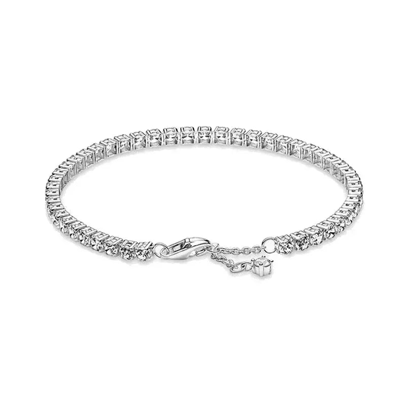Hot selling 925 Sterling Silver Exquisite Stars Heart-shaped All Zircon Tennis Bracelet Luxurious Charm Bracelet Surprise Gifts