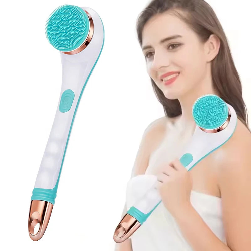 Multi-Function Long Handle Electric Silicone Soft Cleaning Home Use Massage Body Bath Brush