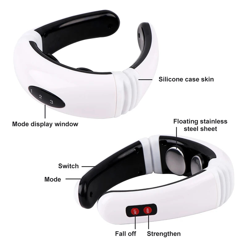 New Fashion Household Electric Pulse Shock Massage Neck Massager Products Intelligent Body Massage Tools