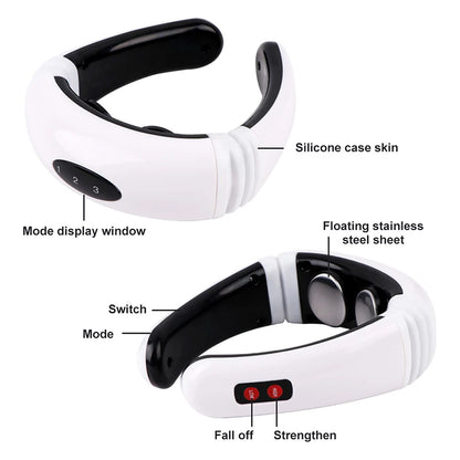 New Fashion Household Electric Pulse Shock Massage Neck Massager Products Intelligent Body Massage Tools