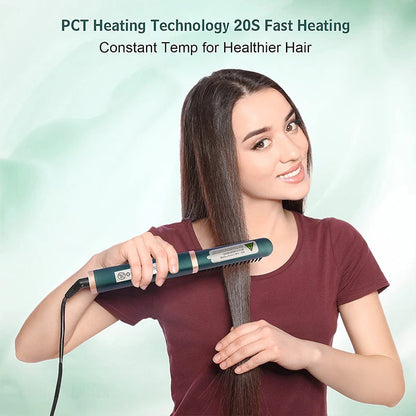 Electric Hair Straightening Brush Fast Heating Hot Comb Brush Negative Ion Hair Straightening Comb