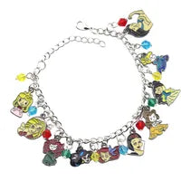 Disney Marvel Movie Peripheral Jewelry Winnie the Pooh Bear The Little Mermaid Moana Stitch Charm Bracelets For Women Girl Gift