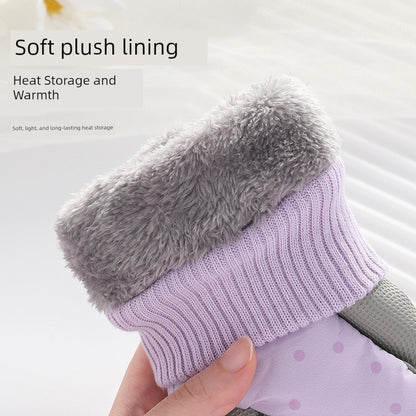 German Craftsmanship Ski Gloves for Women, Winter Fleece-Lined, Outdoor Cycling and Mountaineering Sports, Thickened, Waterproof, Windproof and Cold-Proof