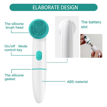 Acne Pore Blackhead Silicone Cleaner Electric Face Cleansing Brush for Facial Skin Care Wash Beauty & Personal Care Product