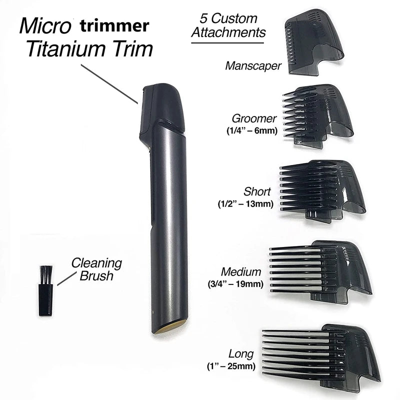 Portable Multifunctional Interchangeable Combs Shaver Body Hair Trimmer Electric Straight Razor