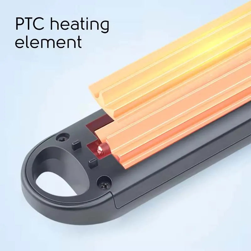 2025 Ceramic Mini Portable Electric Hair Curler LCD Temperature Display PTC Automatic Serrated Curling Iron for Household Use