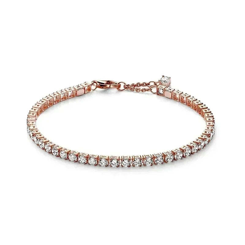 Hot selling 925 Sterling Silver Exquisite Stars Heart-shaped All Zircon Tennis Bracelet Luxurious Charm Bracelet Surprise Gifts