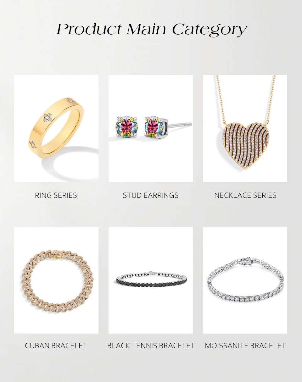 ATTAGEMS Full Moissanite Luxury Bracelet D VVS1 For Women Real S925 Sterling Silver Gold Plated Lucky Engagement Wedding Jewelry