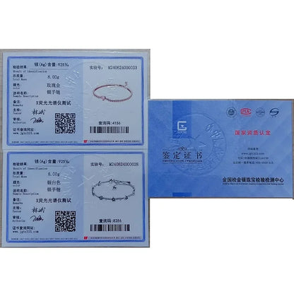 Hot selling 925 Sterling Silver Exquisite Stars Heart-shaped All Zircon Tennis Bracelet Luxurious Charm Bracelet Surprise Gifts