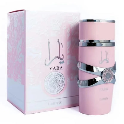 Lattafa Yara 2 Piece Set Eau de Parfum Femmen Spray 100ml Original Arab Perfumes Lasting Floral Pheromones Perfume Makeup 3.4 Oz