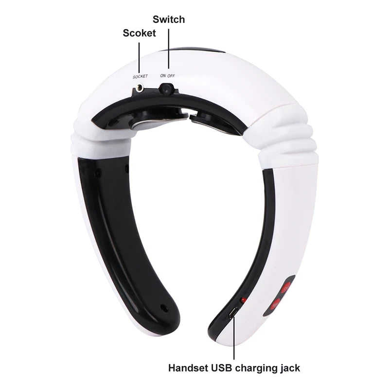 New Fashion Household Electric Pulse Shock Massage Neck Massager Products Intelligent Body Massage Tools