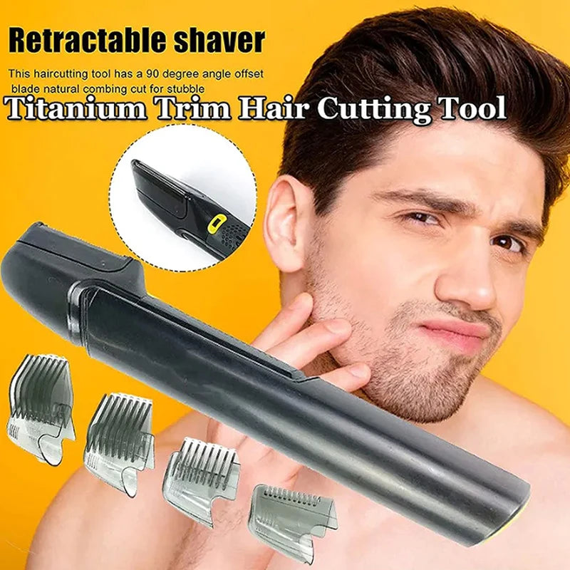 Portable Multifunctional Interchangeable Combs Shaver Body Hair Trimmer Electric Straight Razor