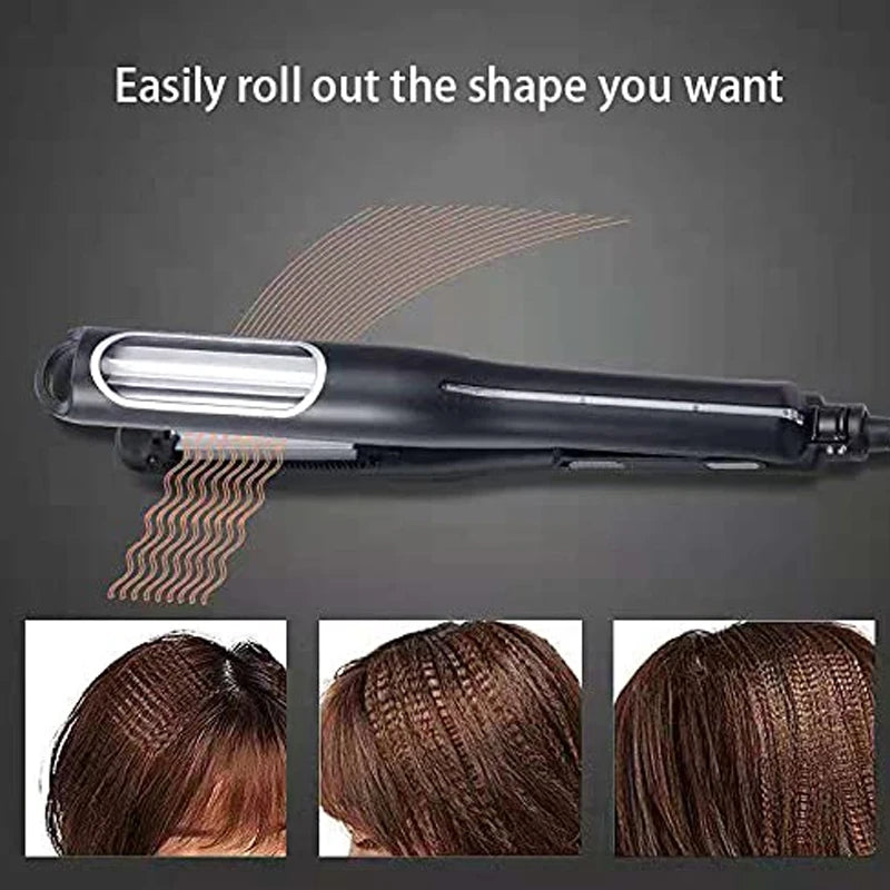 2025 Ceramic Mini Portable Electric Hair Curler LCD Temperature Display PTC Automatic Serrated Curling Iron for Household Use