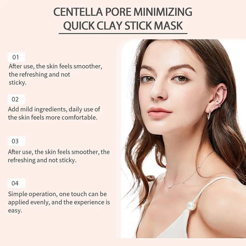 Centella Clay Stick Mask Pore Minimizing Quick Moisturizing Soothing Facial Brightening Face Mask Skin Care 27g