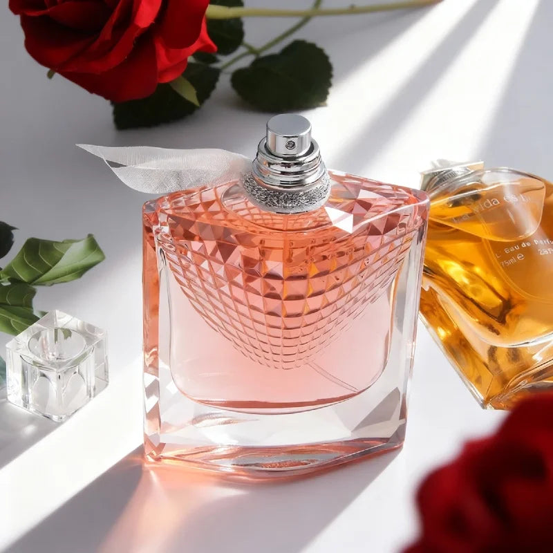 75ML Love Rose Perfume for Woman, Floral Scented Long Lasting Parfum with Atomizer, Sexy Lady Fragrance Cologne & Female Perfume
