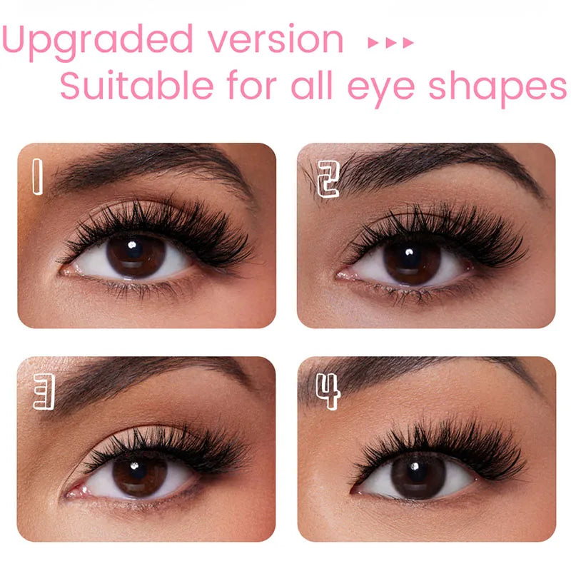 QIUNING Lashes Clusters Kit Cat Eye Lashes Individual Eyelashes with Lash Bond & Seal Full Set Lashes Extension Makeup Tools