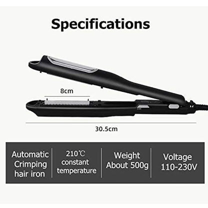 2025 Ceramic Mini Portable Electric Hair Curler LCD Temperature Display PTC Automatic Serrated Curling Iron for Household Use