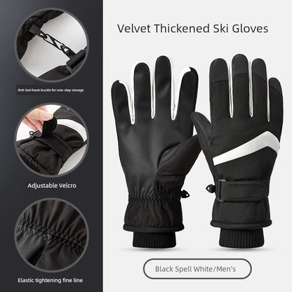 Ski Gloves for Women 2025 New Arrival Winter Cycling Fleece-lined Thickened Windproof Coldproof Warm Gloves Touch Screen Men