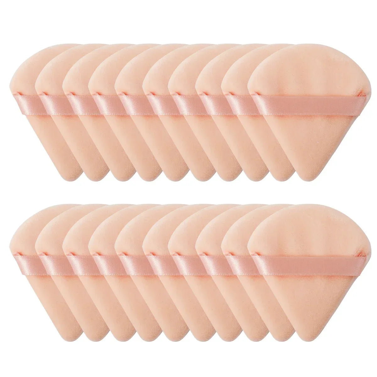 10/20Pcs Triangle Velvet Powder Puff Pizza Flours Mini Face Makeup Sponge Cosmetics Washable Lightweight Makeup Tool