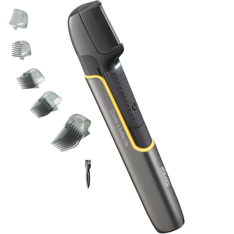 Portable Multifunctional Interchangeable Combs Shaver Body Hair Trimmer Electric Straight Razor