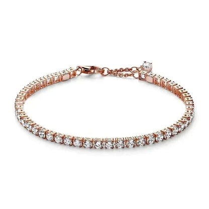 Hot selling 925 Sterling Silver Exquisite Stars Heart-shaped All Zircon Tennis Bracelet Luxurious Charm Bracelet Surprise Gifts