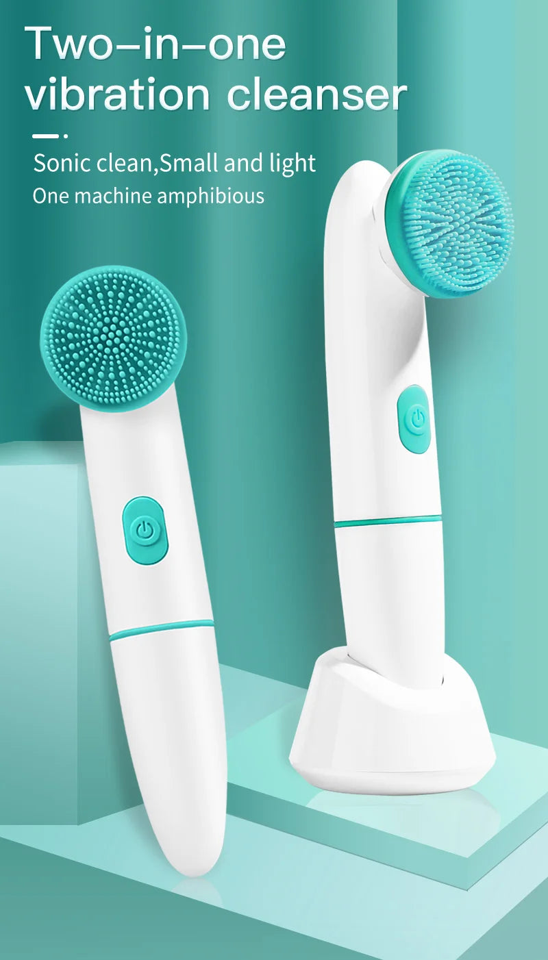 Acne Pore Blackhead Silicone Cleaner Electric Face Cleansing Brush for Facial Skin Care Wash Beauty & Personal Care Product